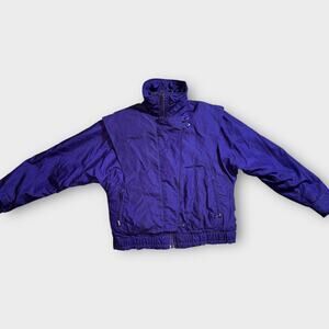 Vintage 90s SERAC Purple Ski Jacket Womens Small Nylon Insulated Full Zip W06